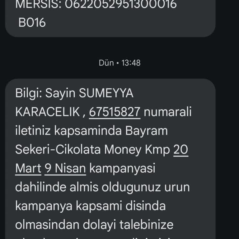 Migros Kampanya Katılımında Sorun