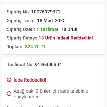 Teslim Edilmeyen Sipariş Ve İptal Sürecindeki Sorunlar