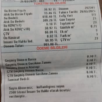 Fatura Şoku: Su Bedelindeki Anormal Artış