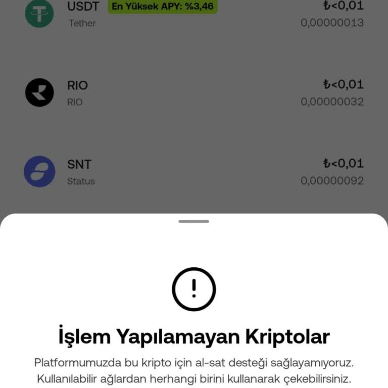 OKX Borsasında İşlem Yapılamayan Varlık Sorunu