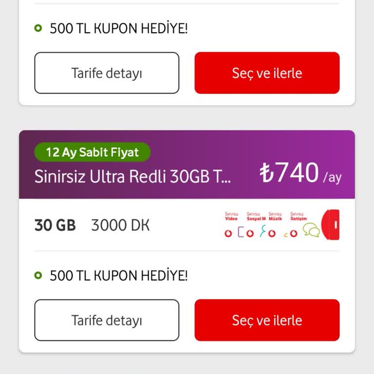 Yüksek Ücretli Yeni Paket Teklifi