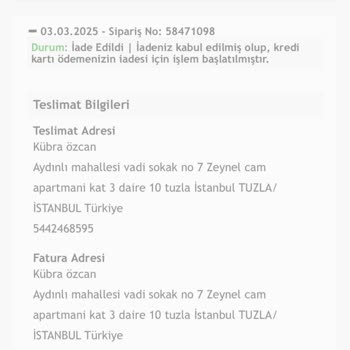 Geciken İade İşlemi Ve Müşteri Memnuniyetsizliği