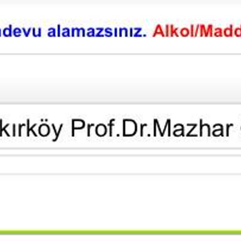Mazhar Osman Ruh Ve Sinir Hastalıkları Randevu Ve İletişim Sorunları