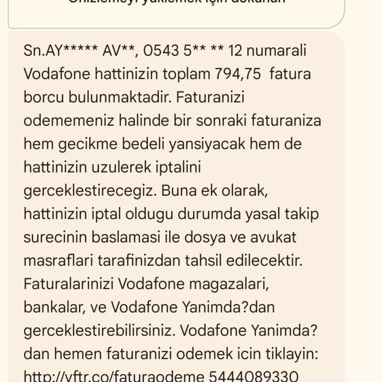 Vodafone Müşteri Hizmetleri Ve Yanıltıcı Fatura Sorunu