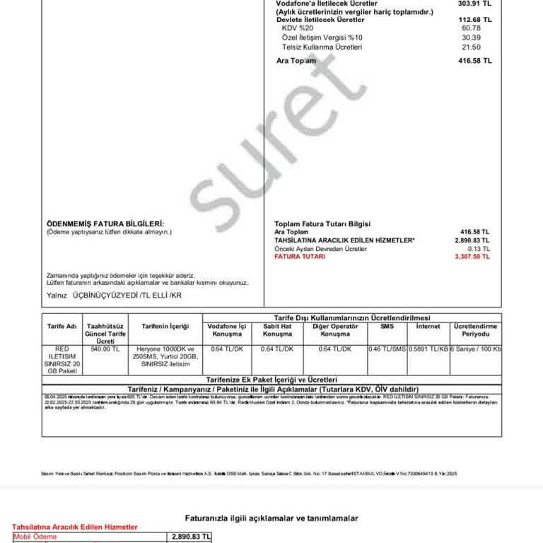 Vodafone Pay'in Yanlış Kullanımı Sonucu Yüksek Fatura Şoku