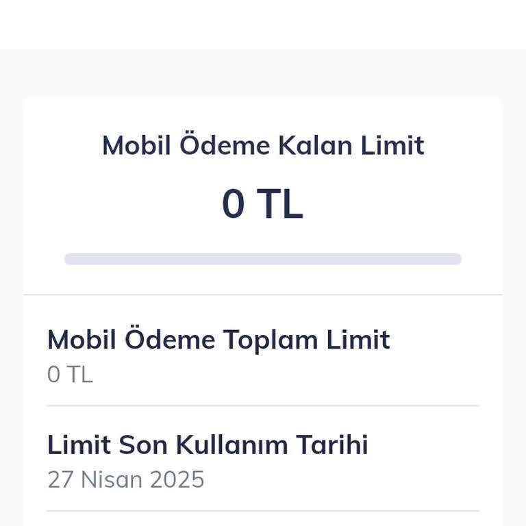 Mobil Ödeme Limiti Sorunu