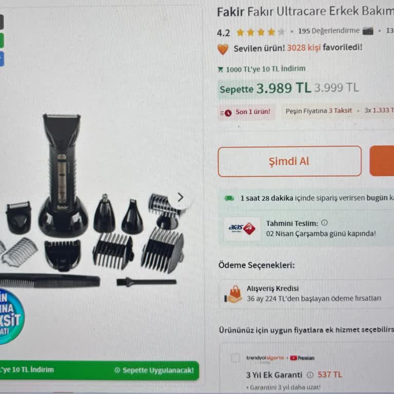 Fakir Tıraş Makinesi Değişiminde Haksızlık
