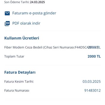 Modem Değişimi Sonrası Haksız Ücret Talebi