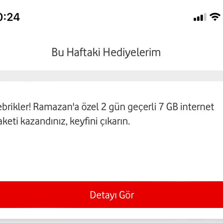 Hediye İnternet Yüklenmedi, Vodafone Sitesi Çalışmıyor