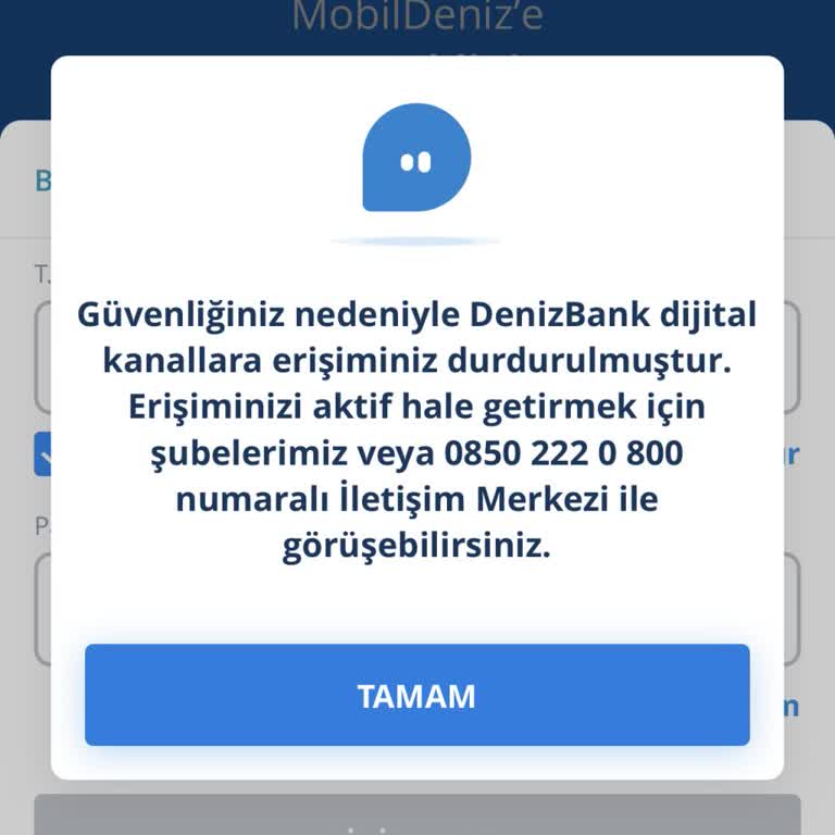 Denizbank Mobil Uygulama Sorunu Ve Şube Yönlendirmesi