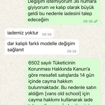 İade Hakkı Reddedilen Ayakkabı Alışverişi