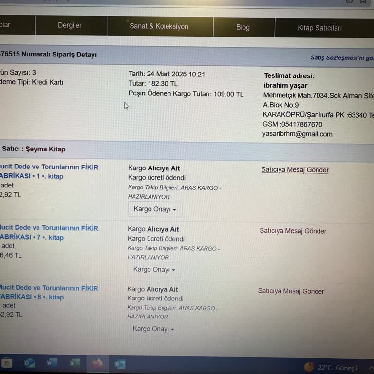 Siparişimin Kargoya Verilmemesi Ve İletişim Eksikliği