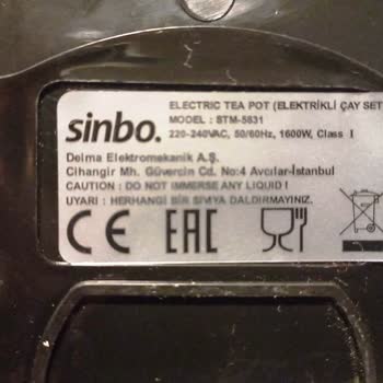 Sinbo Çay Makinesi Durup Dururken Bozuldu