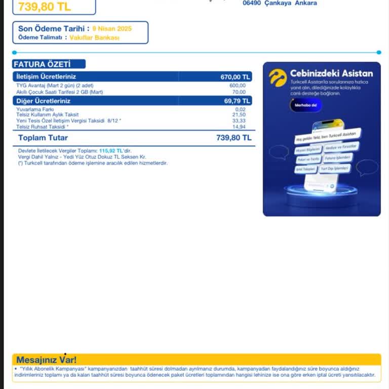 Turkcell Çocuk Akıllı Saat Hattı Fatura Şoku Ve İletişim Sorunları