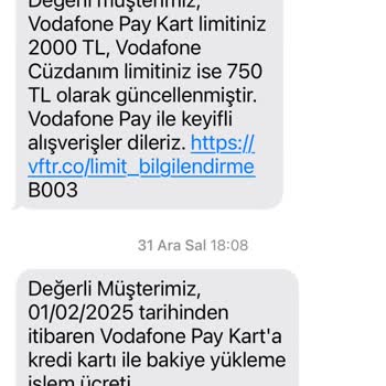 Vodafone Pay Mesajlarıyla Başım Dertte!