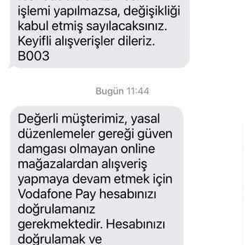 Vodafone Pay Mesajlarıyla Başım Dertte!