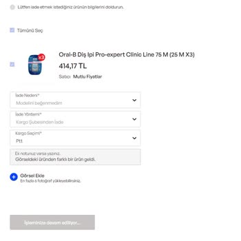 İdefix Yanlış Ürün Ve İade Sürecinde Yaşanan Zorluklar: Müşteri Destek Talebi