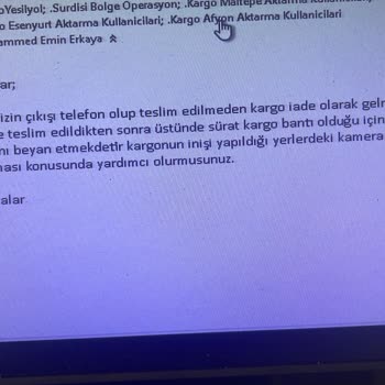 Kargolarımın Sürekli Kaybolması Ve Boş Poşet Sorunu