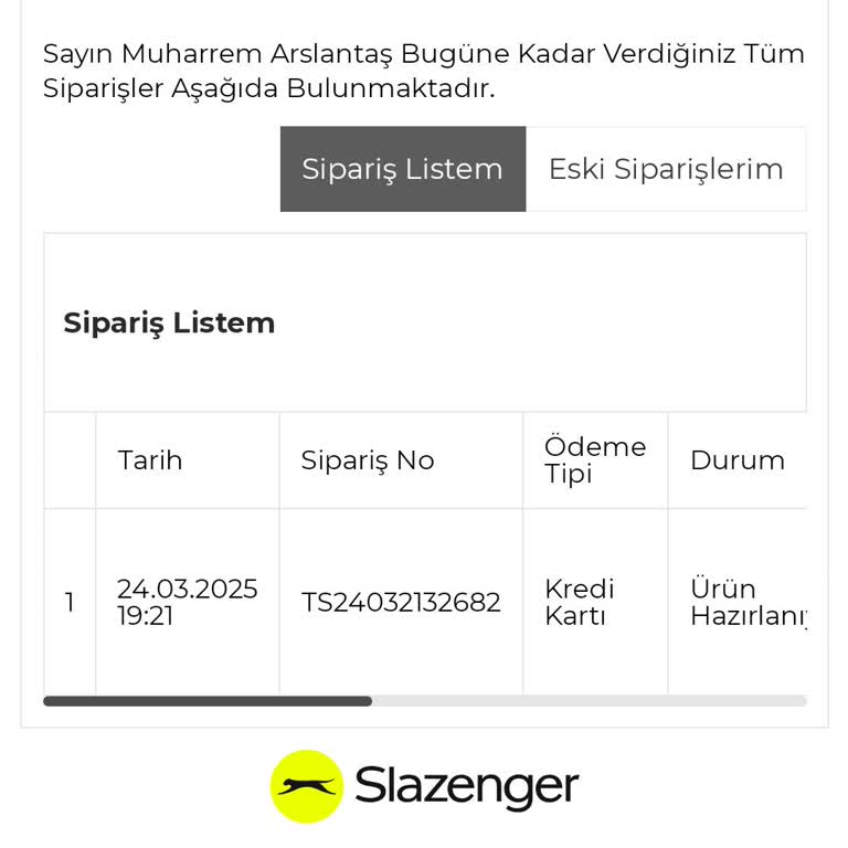 Slazenger Siparişlerinde Gecikme Ve İletişim Eksikliği