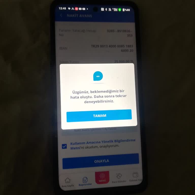 Denizbank Nakit Avans Kampanyasında Çözülmeyen Hata