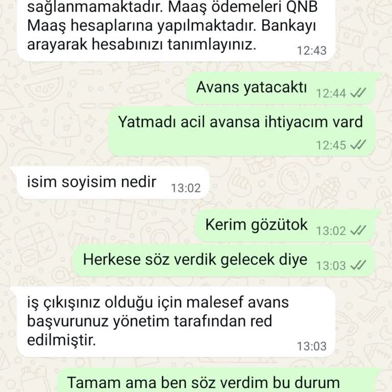 Söz Verilen Avansın Reddi Ve Müşteri Memnuniyetsizliği