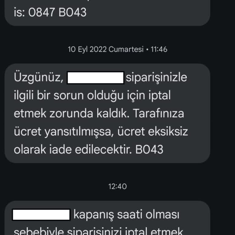 Yemeksepeti'nde Kapanan Restoran Ve Müşteri Hizmetleri Sorunu