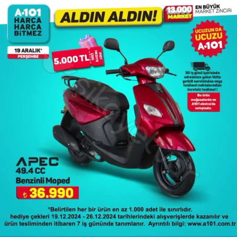 A101'den Aldığım Moped Ve Hediye Çeki Sorunu!