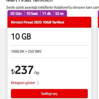 Vodafone'da Mevcut Müşteriler İçin Tarife Seçenekleri