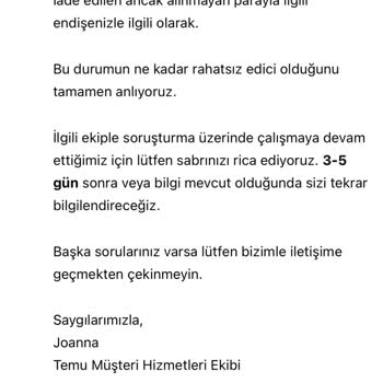 Temu İade Sorunu: Param Nerede?