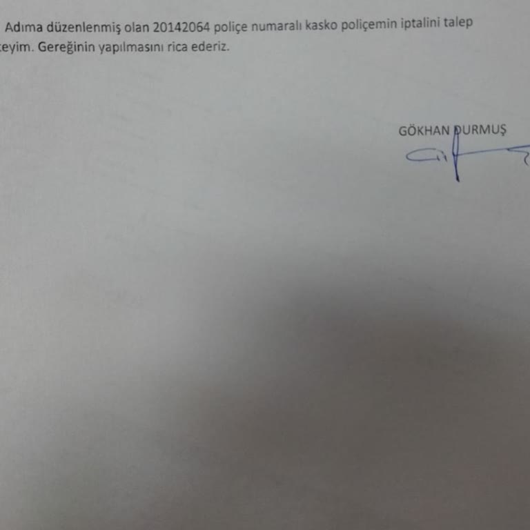 Kasko Poliçesi İadesi Hala Gerçekleşmedi