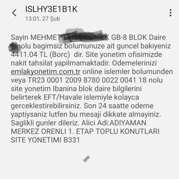 Adıyaman TOKİ'de Fatura Ve Yönetim Sorunları