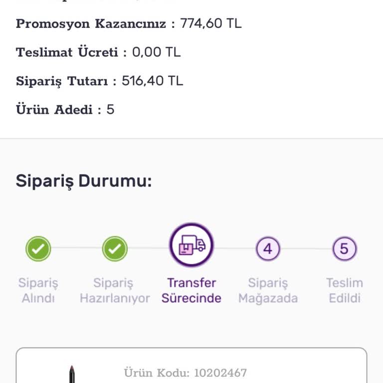 Siparişin Kargo Sürecindeki Gecikmesi