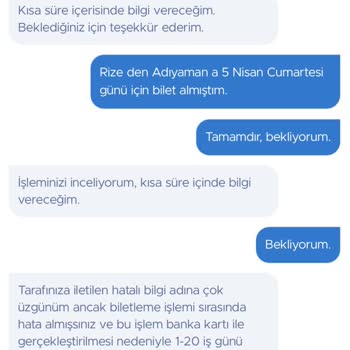 Obilet Uygulamasında Bilet Sorunu Ve İade Gecikmesi