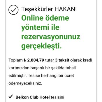 Otelz.com Üzerinden Yapılan Rezervasyonun Ödemesi Sorunu