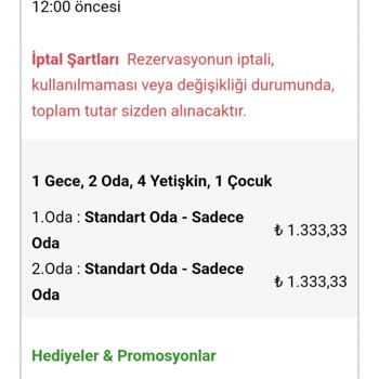Otelz.com Üzerinden Yapılan Rezervasyonun Ödemesi Sorunu