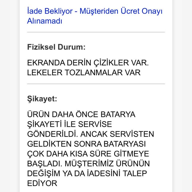 KVK Teknik Servis Mağduriyeti