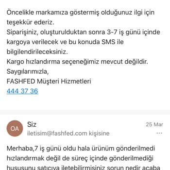 Fashfed'de Sipariş İptali Ve Müşteri Mağduriyeti