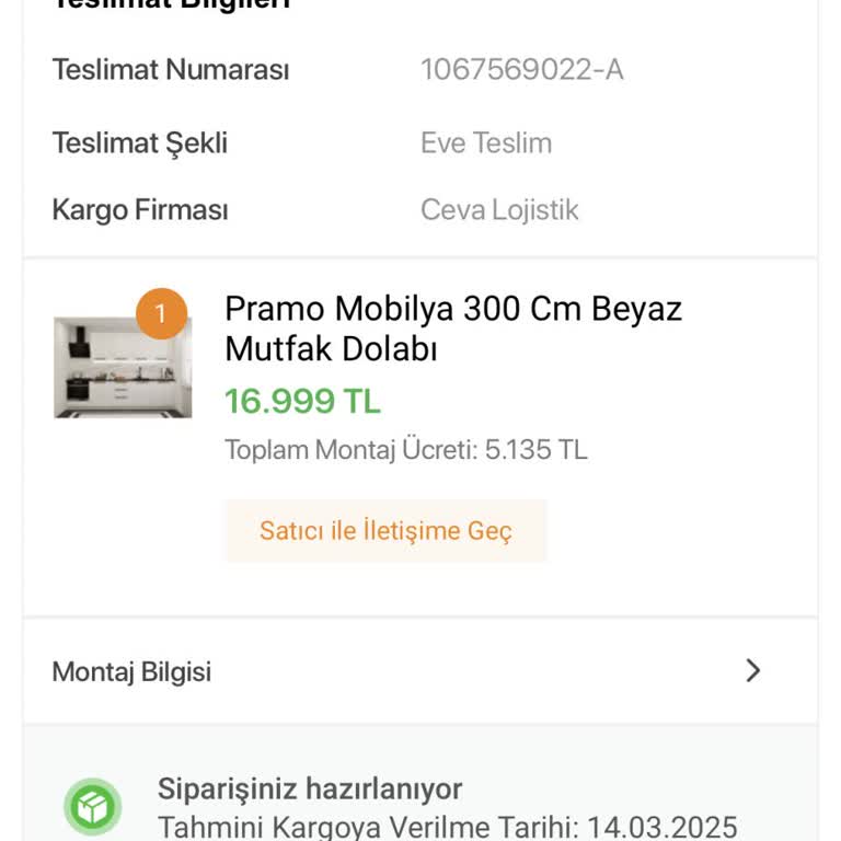 Mutfak Dolabı Teslimat Ve Montaj Sorunları