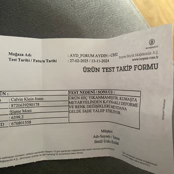 Boyner'den Aldığım Montta Renk Atması Ve İade Sorunu