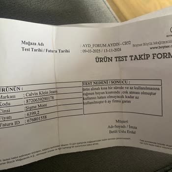 Boyner'den Aldığım Montta Renk Atması Ve İade Sorunu