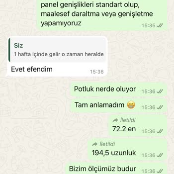 Akordiyon Kapı Siparişi Kargoya Verilmiyor