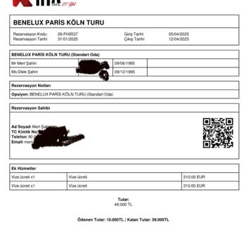 Tur Şirketinin Vize Ve İade Sorunları