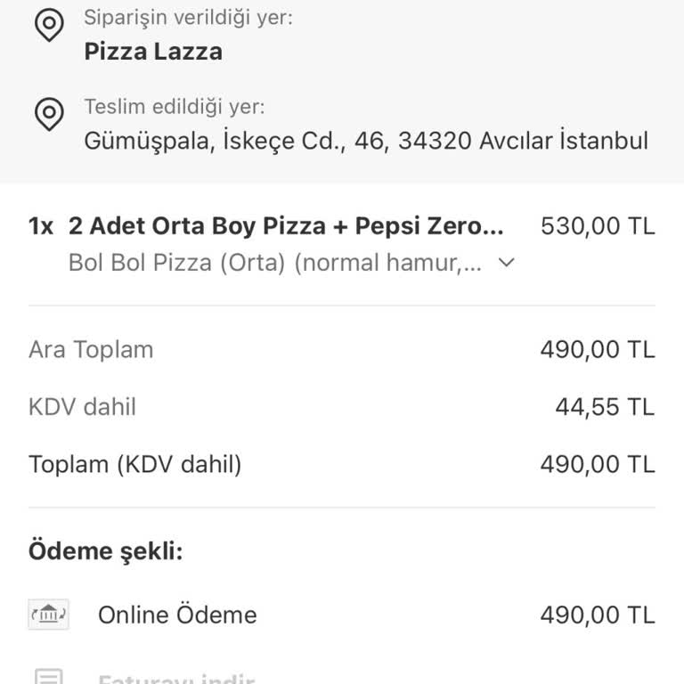 Kupon Uygulandı Ama Fiyat Yanlış Ve Pizza Soğuk Geldi