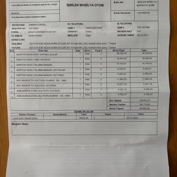 Kelebek Mobilya'dan Aldığımız Ürünler Ve İşbilen Mobilya'nın Sorumsuzluğu