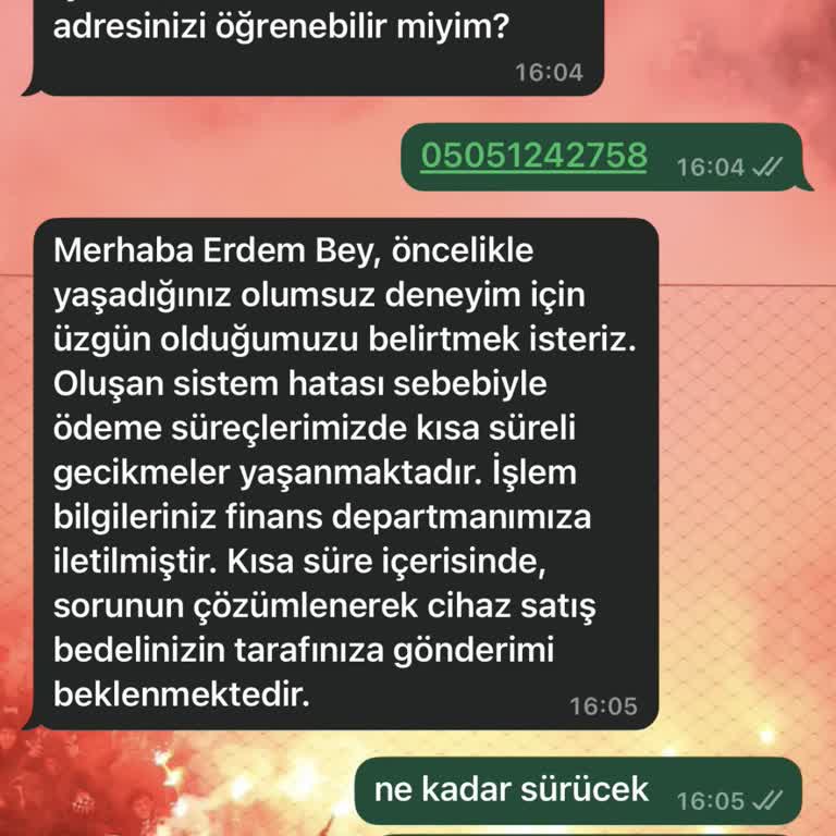 Satılan Cihazın Ödemesi Hala Yapılmadı