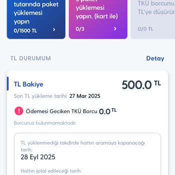 Faturasız Hat Paket Sorunu