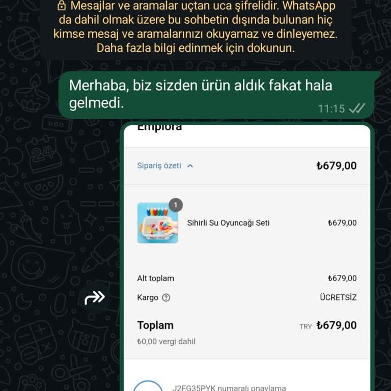 Empiora'dan Sipariş Verip Ürün Alamamak