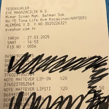 Note Cosmetics Boş Gelen Ürün Hayal Kırıklığı