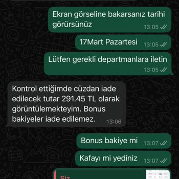 Yanlış İade Tutarı Ve Eksik Para İadesi Sorunu