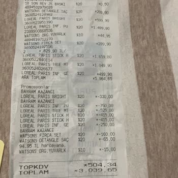 Kuşadası Watsons'ta Yanlış Ürün Geçişi